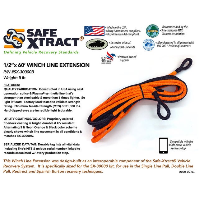 Safe-Xtract SX-20000 Vehicle Recovery Kit (4,000 - 12,500 lb Winch Capacity)